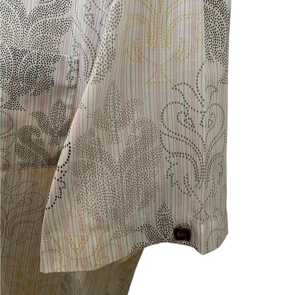 QUIKSILVER Patterned Short Sleeve Collared Shirt Men L Large - Picture 4 of 10